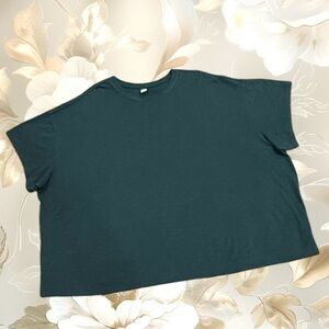 Relaxed Short Sleeve Tee Light Sweatshirt Evergreen Color 4X Old Navy